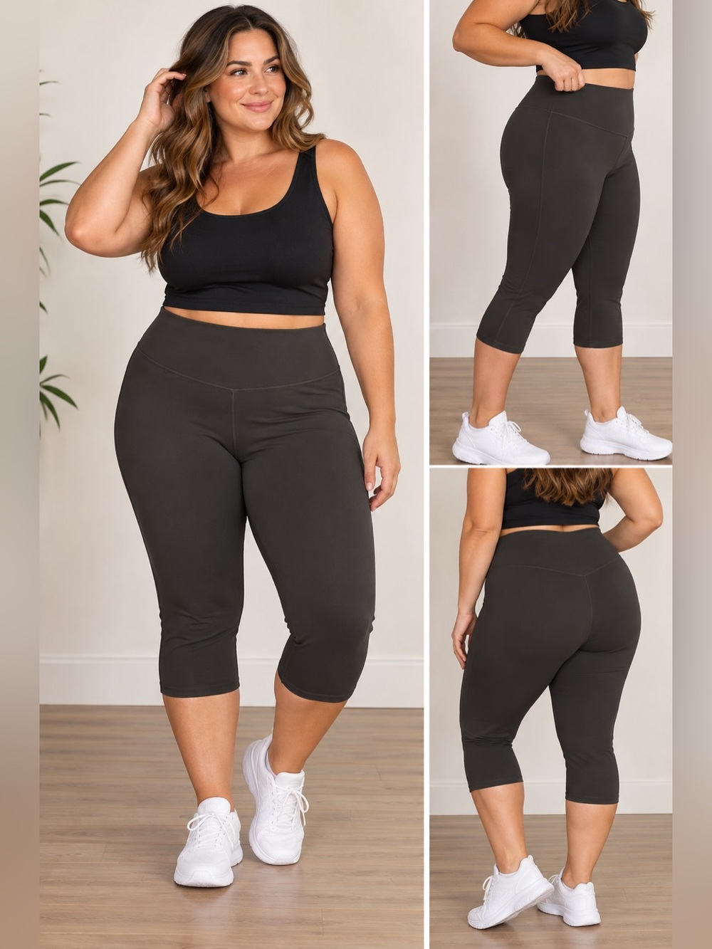 OFFLINE by Aerie Black High Rise Crossover Capri Leggings XXL